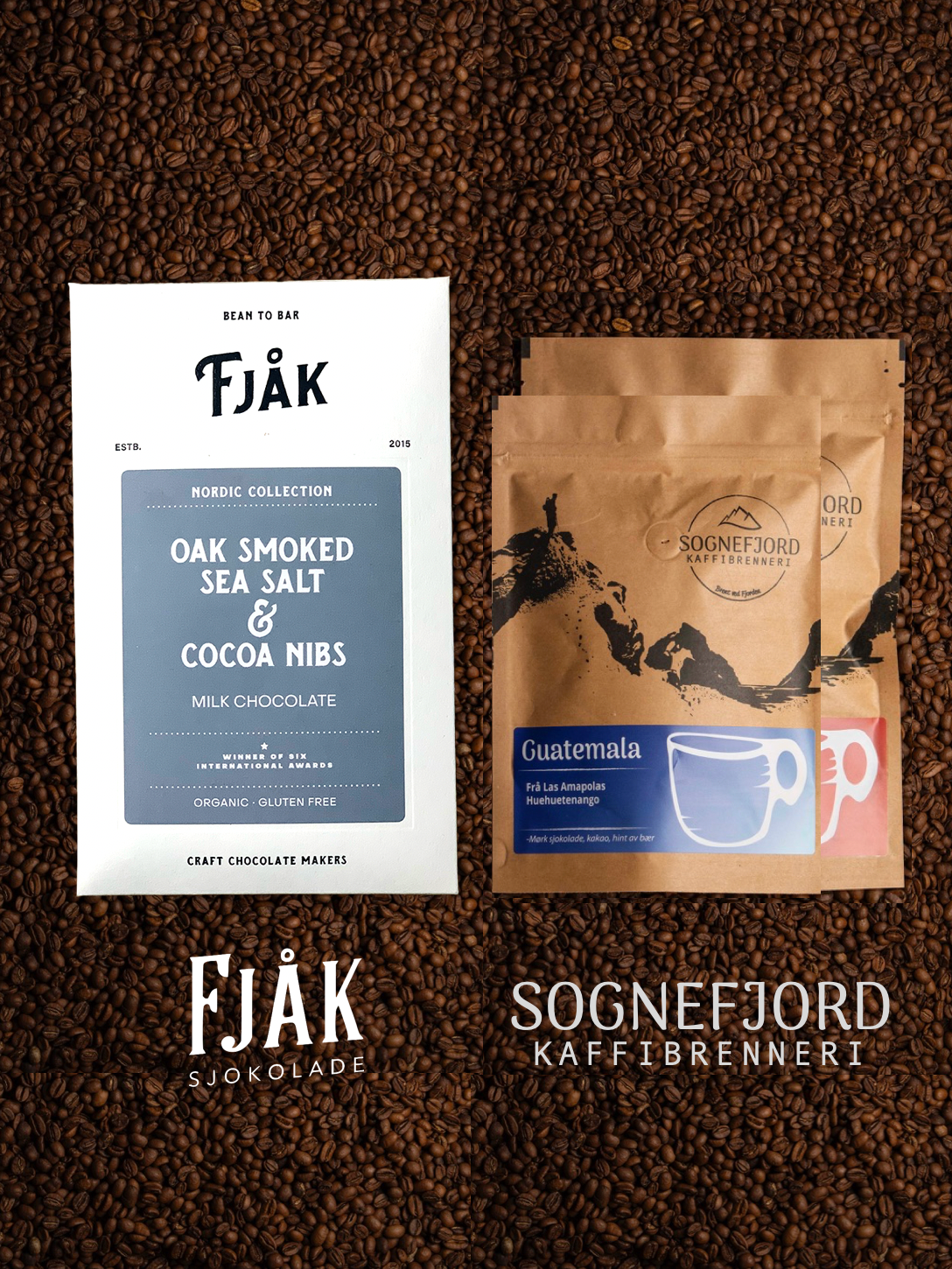 Kaffi & Kakao – utvald pakke med Fjåk sjokolade! (Kopia) Sognefjord Kaffibrenneri