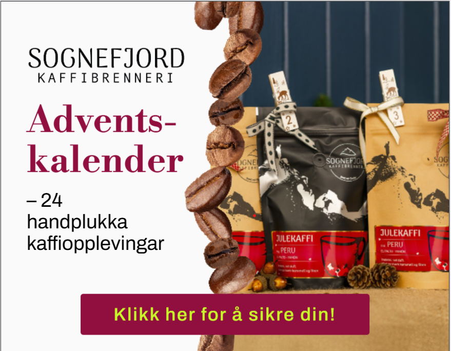 Adventskalender 24 kaffi Sognefjord Kaffibrenneri